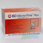 Голки для шприц-ручок BD Micro-Fine Plus 6 мм, 100 шт. - 2
