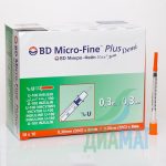 Шприці BD Micro-Fine Plus Demi (U-100 / 0.3мл.), 10 шт.в упаковці. - 1