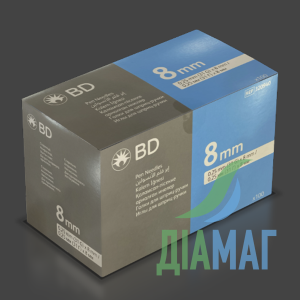 Голки для шприц-ручок BD Micro-Fine 8 мм x 0.25 мм, 100 шт.